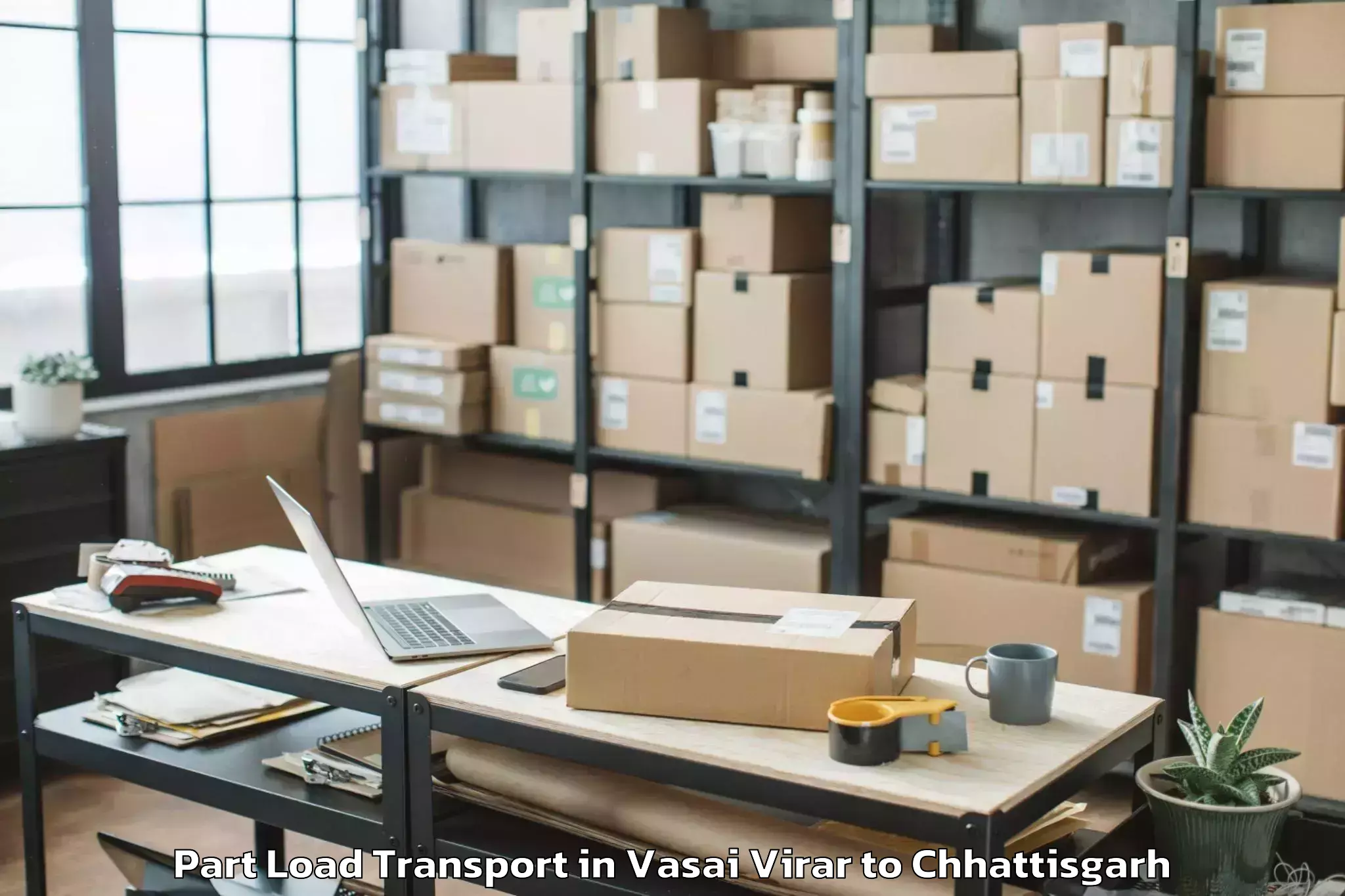 Vasai Virar to Raipur Part Load Transport Booking